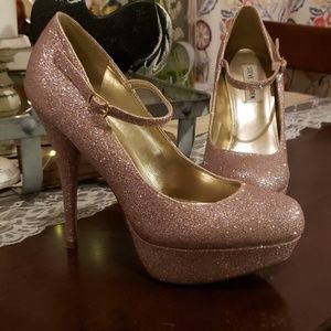 Pink glitter Steve Madden heels